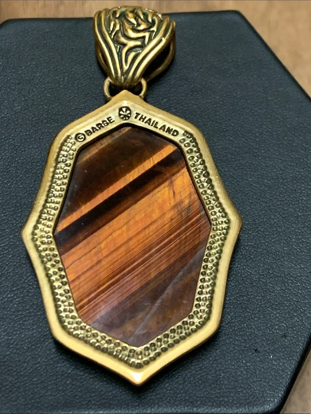 Vintage Barse Tiger Eye Pendant - Picture 3 of 3